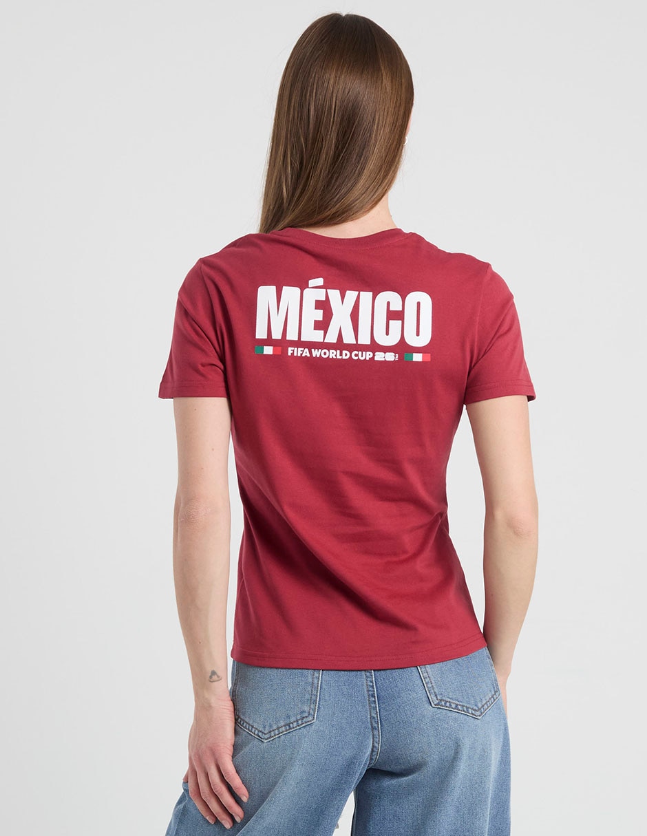 Playera manga corta FIFA México cuello redondo mujer 2