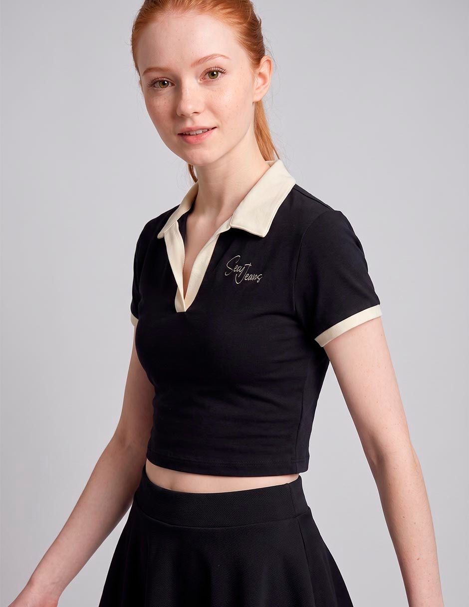 Playera tipo polo para mujer 3