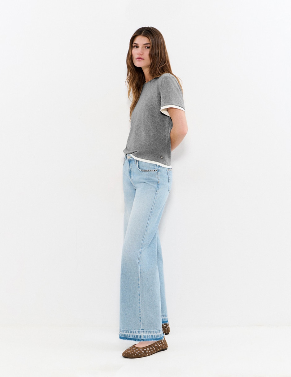 Jeans relajado cintura para mujer 3