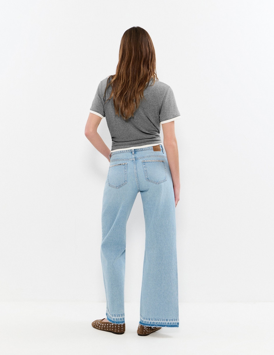 Jeans relajado cintura para mujer 4