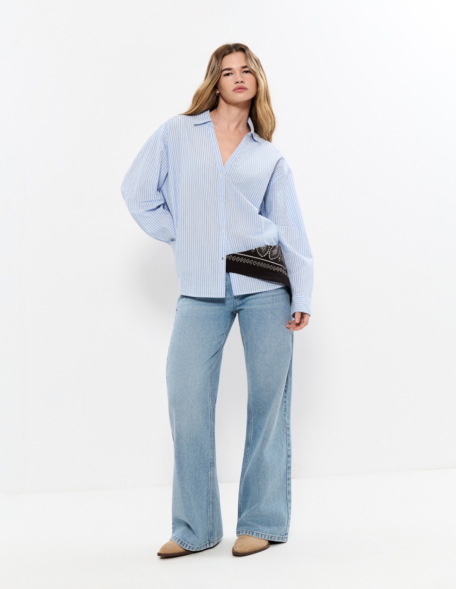 Blusa camisera manga larga para mujer 7