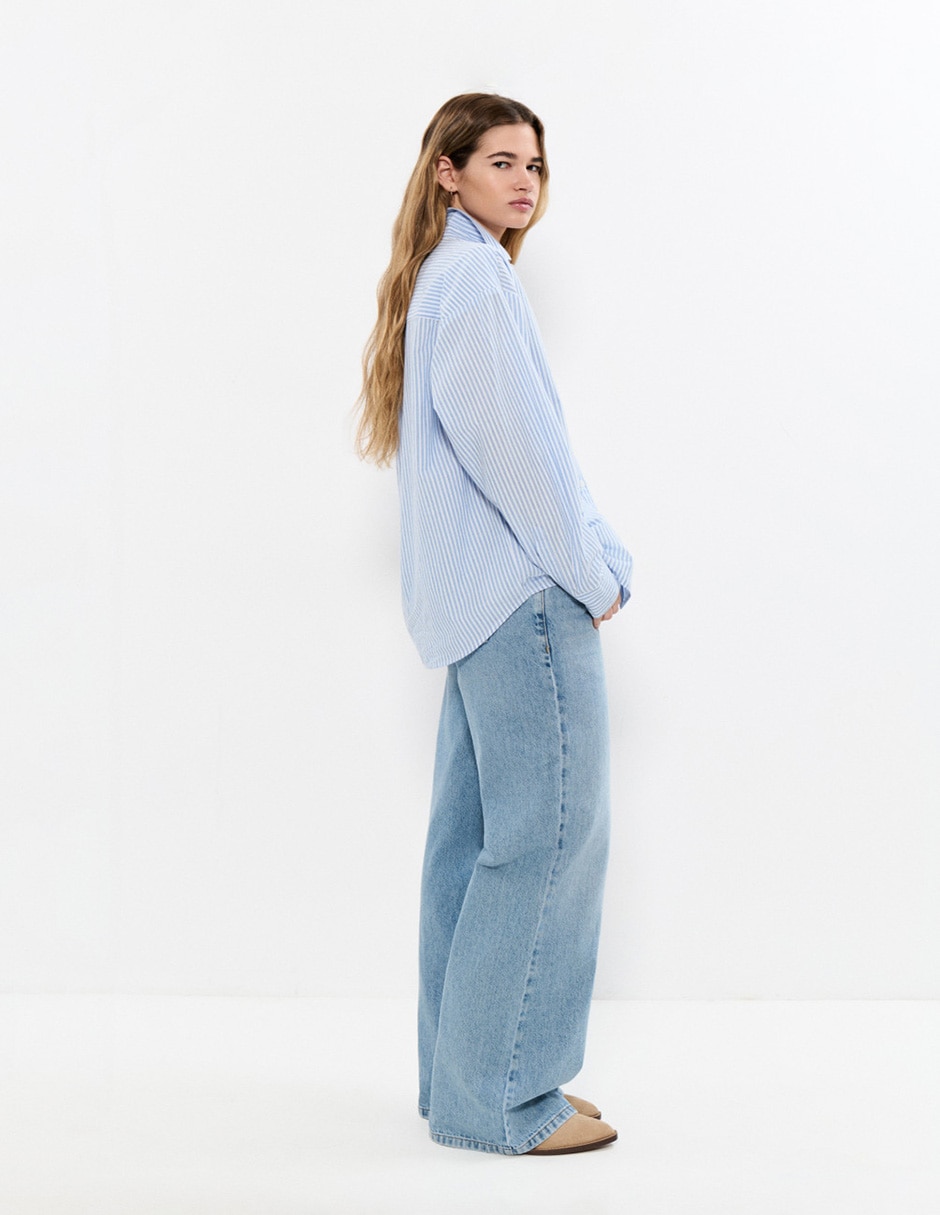 Blusa camisera manga larga para mujer 8