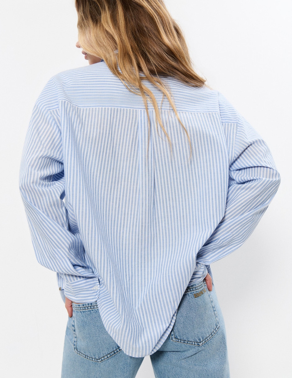 Blusa camisera manga larga para mujer 9