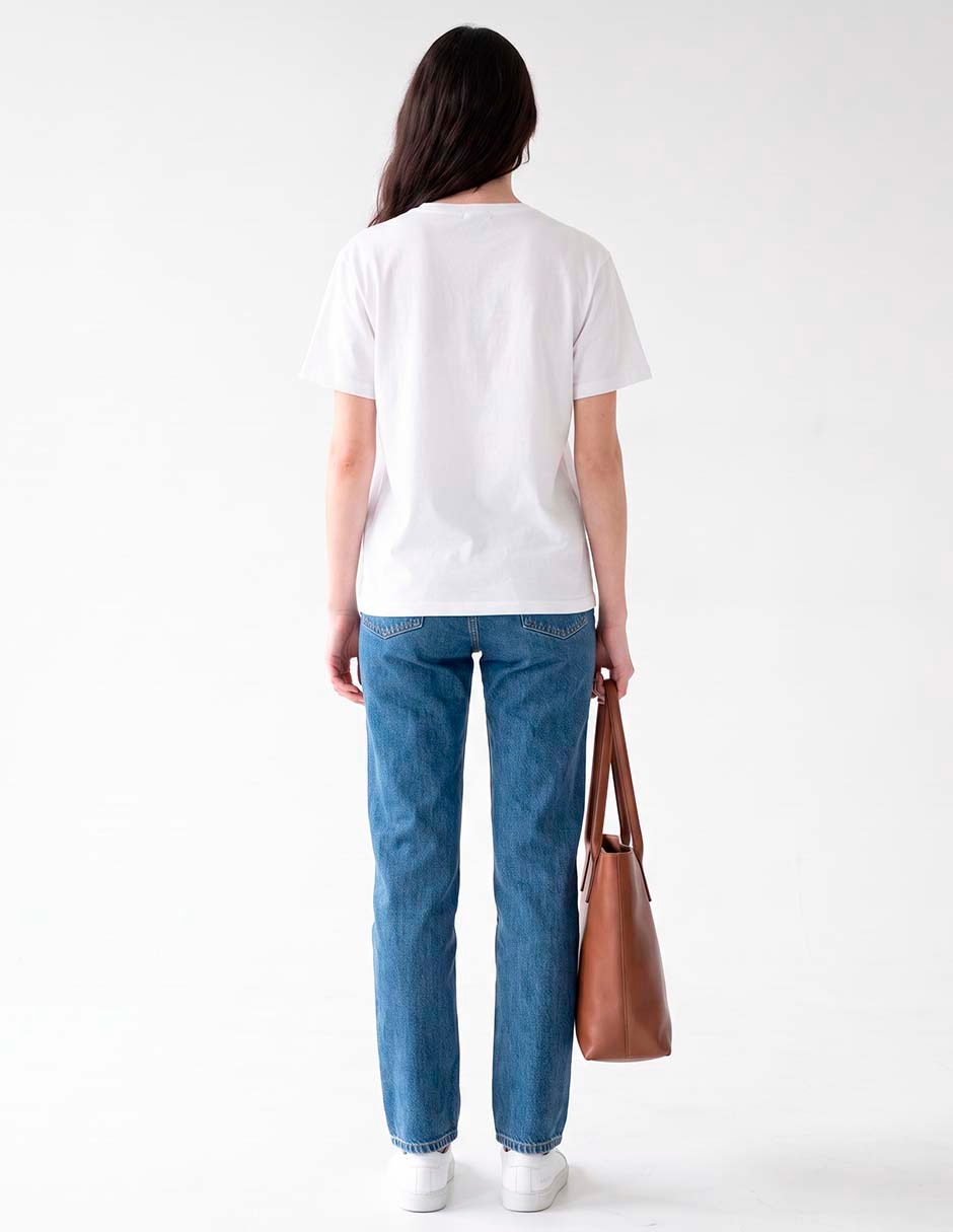 Playera manga corta cuello redondo para mujer 3