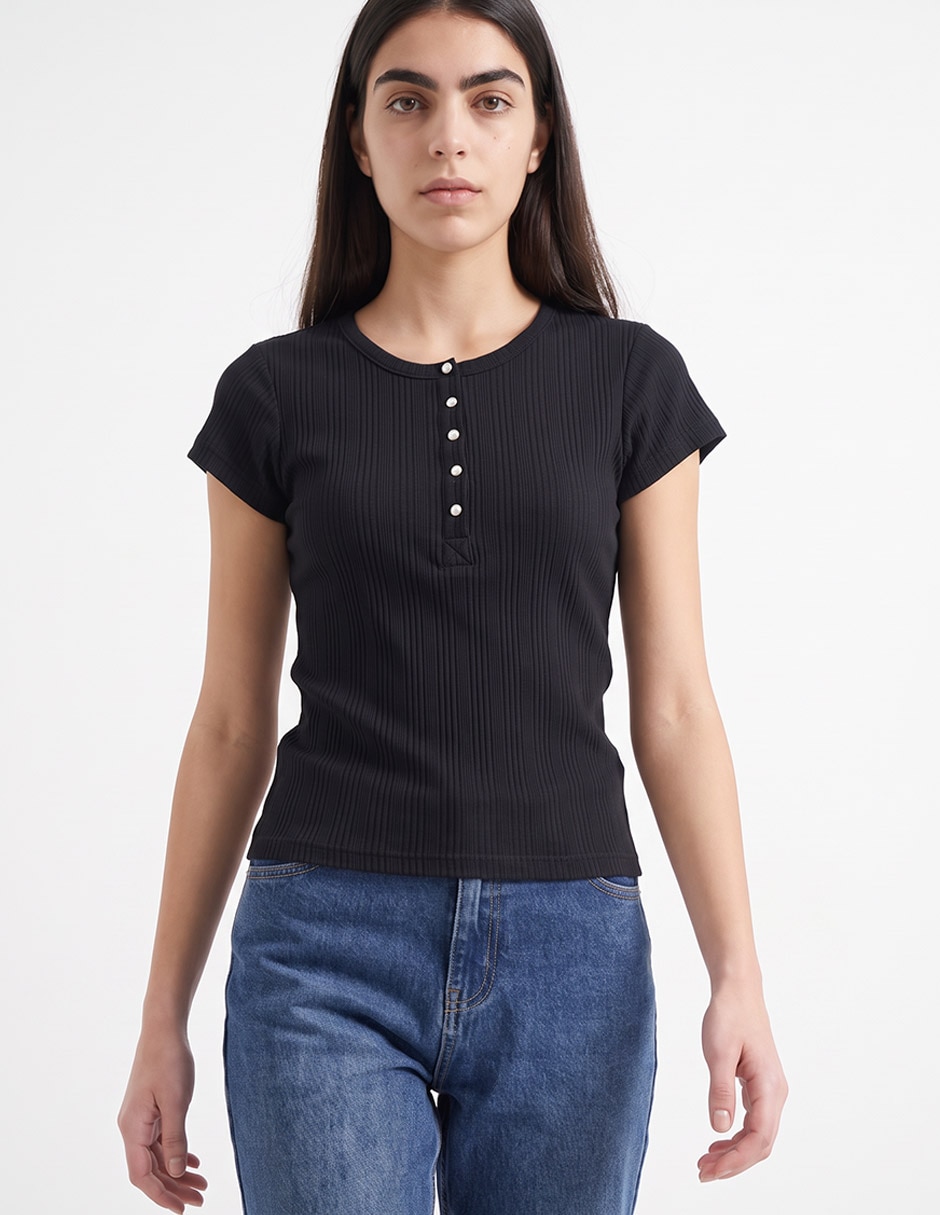 Top cuello redondo Top cuello redondo