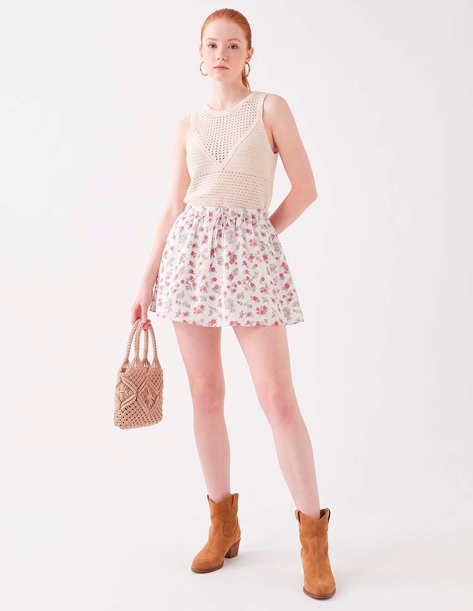 Falda mini a la cintura Falda mini a la cintura