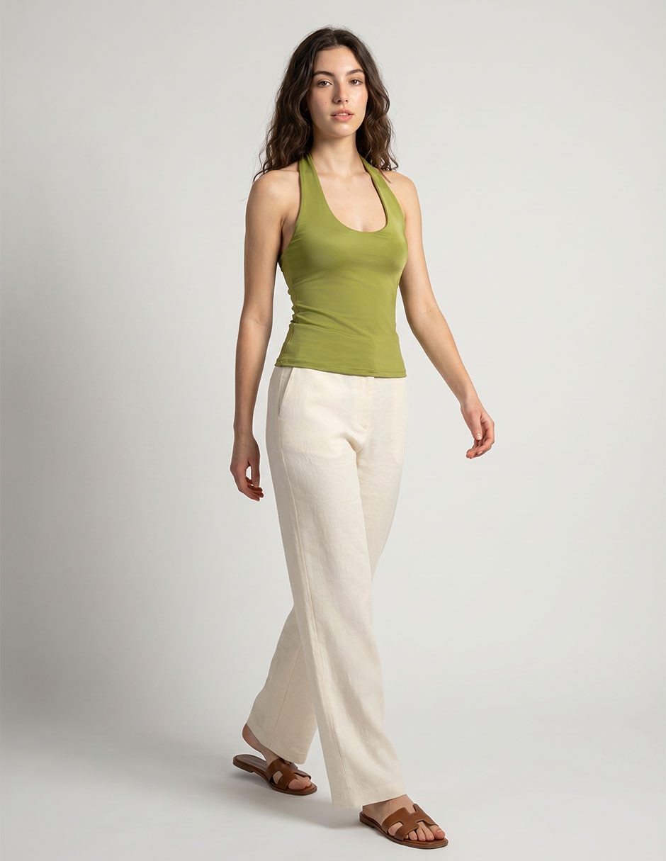 Playera cuello halter para mujer