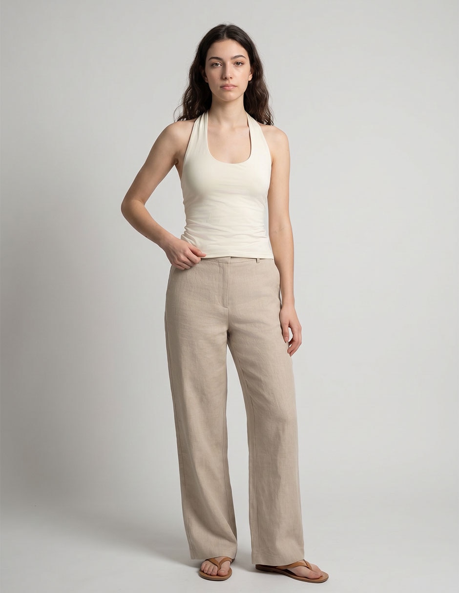 Playera cuello halter para mujer