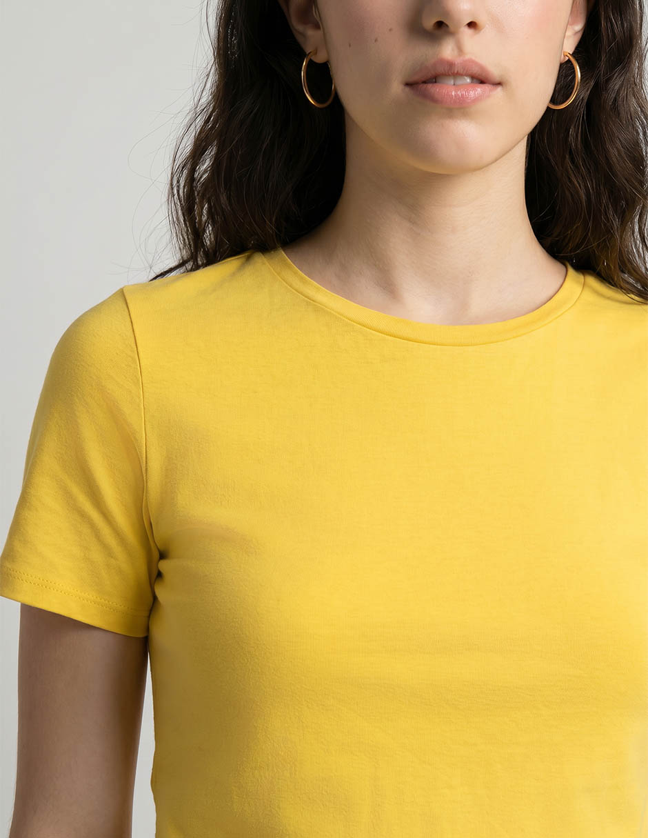 Playera manga corta cuello redondo mujer 2