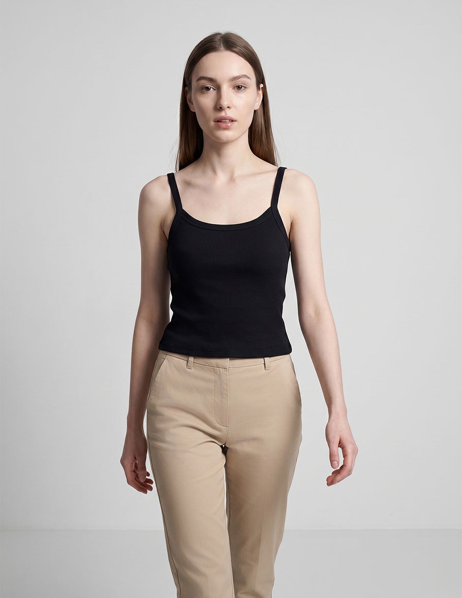 Top That'S It Cuello Sin Cuello Escote Regular Tirante Delgado