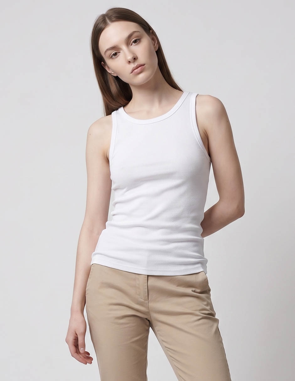 Top Cuello Redondo Escote Regular Tirante Clásico