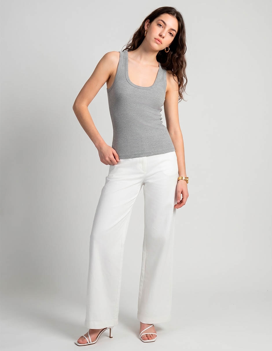 Top Cuello Redondo Escote Regular Tirante Clásico