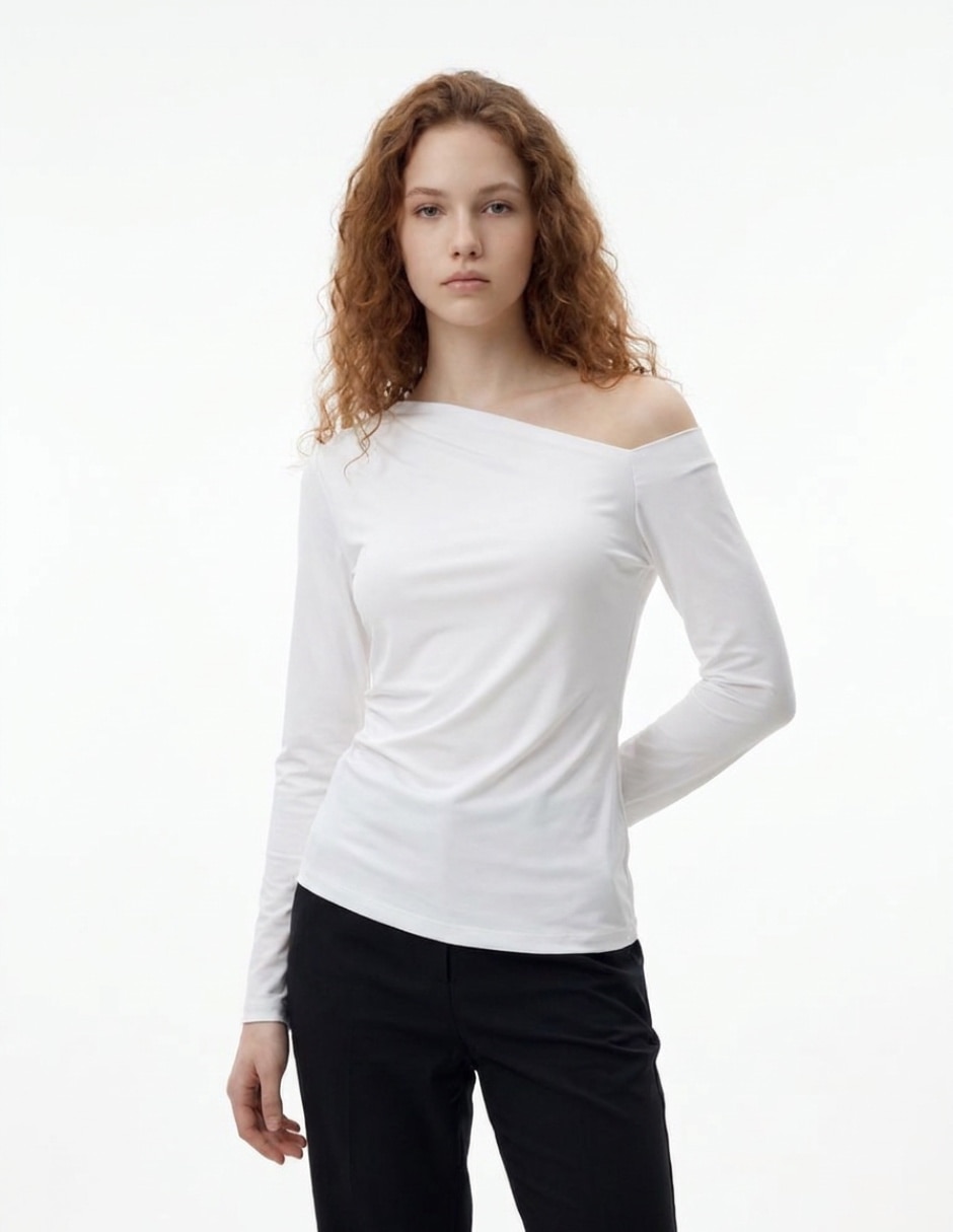 Blusa manga larga para mujer
