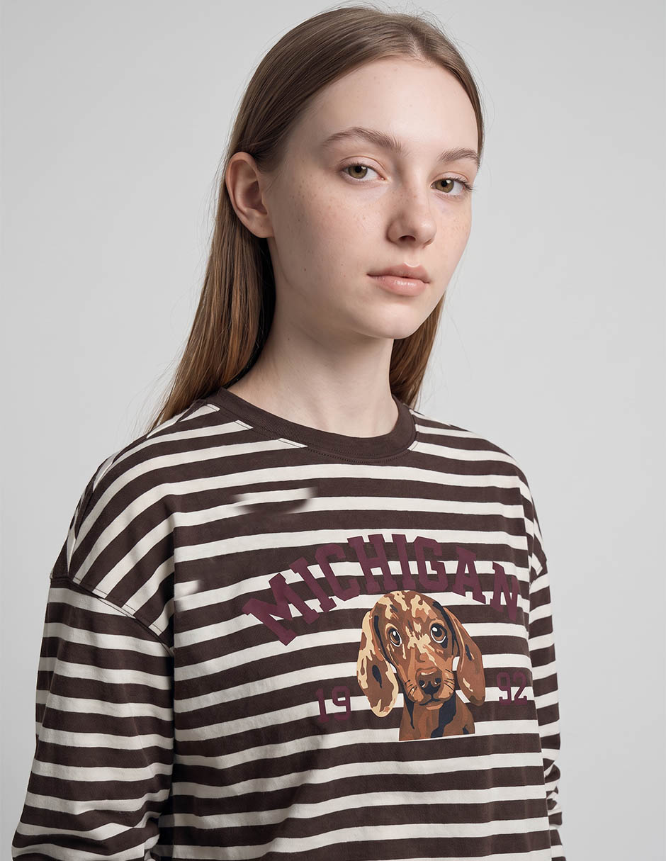 Playera manga 3/4 cuello redondo mujer 2