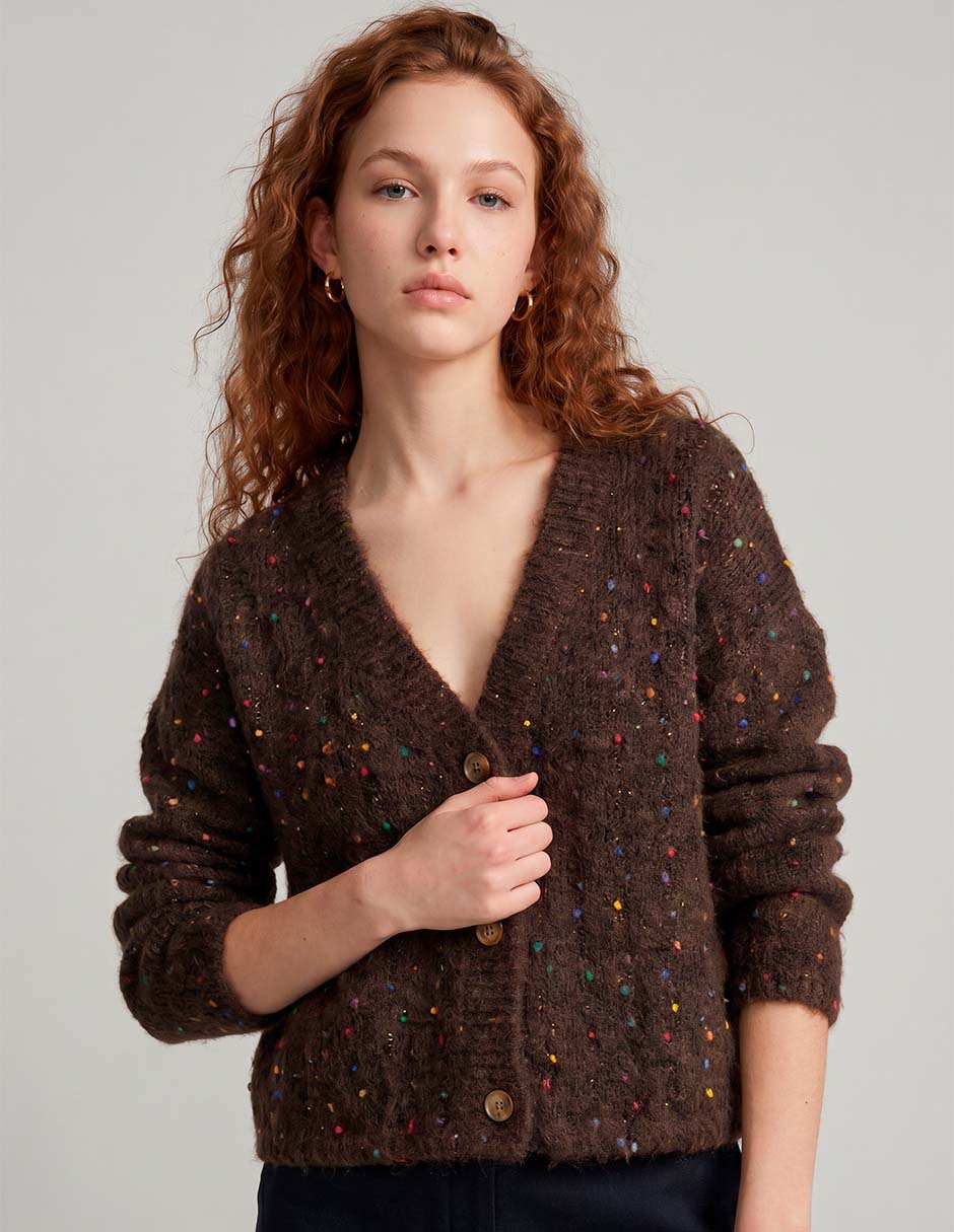 Suéter cuello v para mujer 2