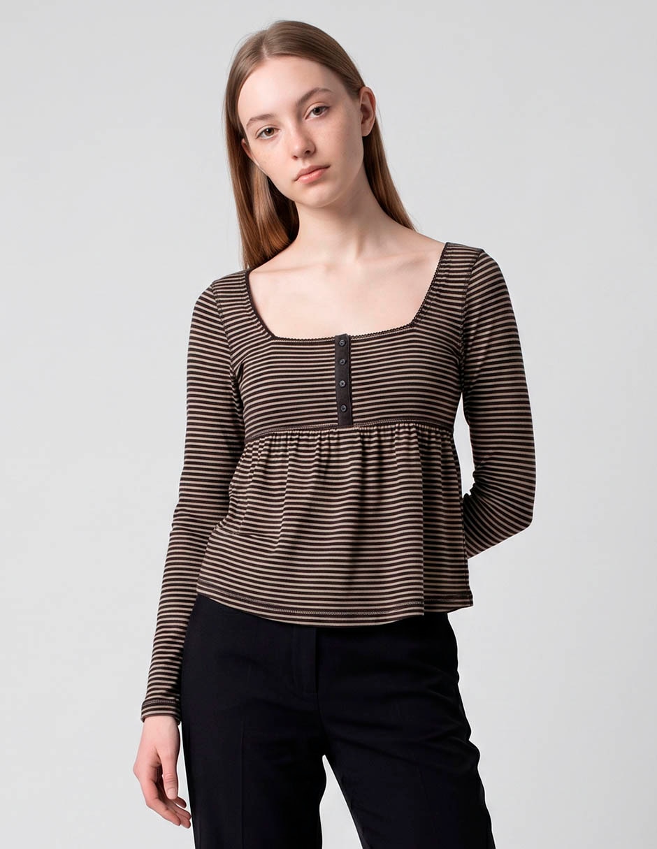 Blusa manga larga para mujer