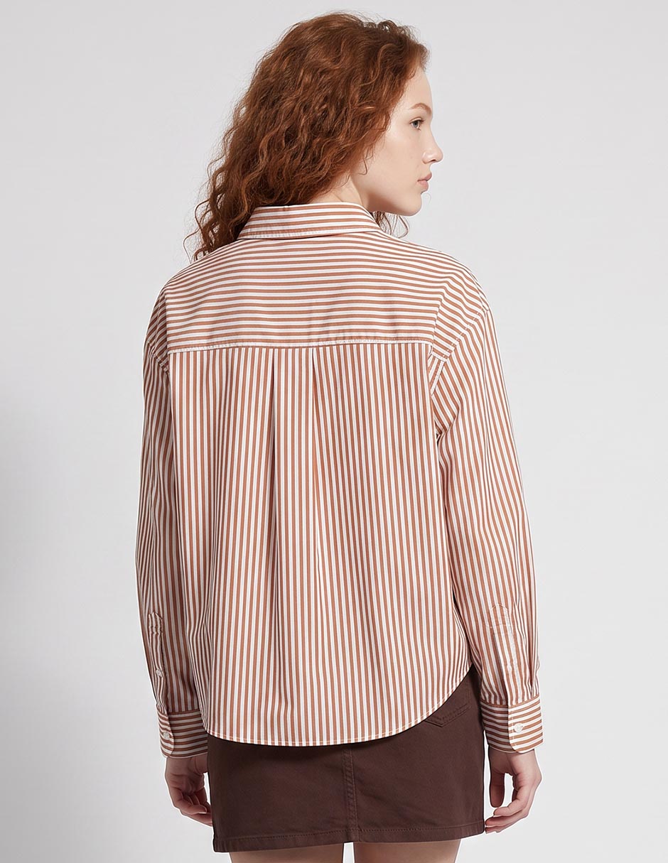 Camisa de algodón manga larga para mujer 2