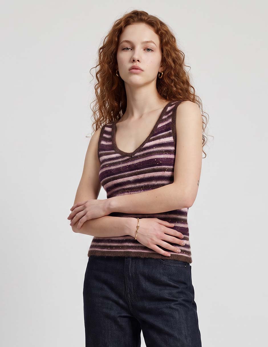 Top cuello redondo tirante ancho