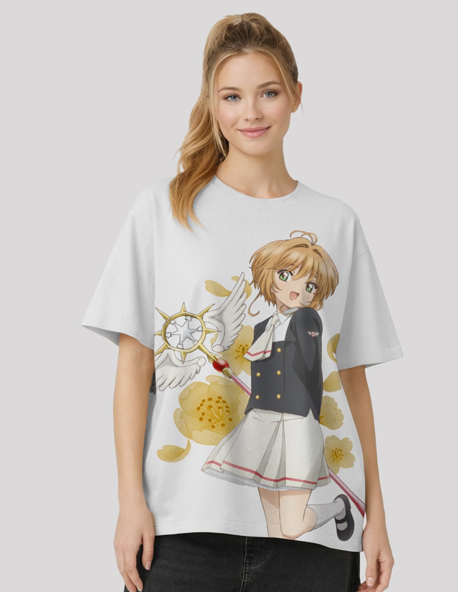 "manga" corta colección caricaturas "cuello" redondo "para mujer" 4