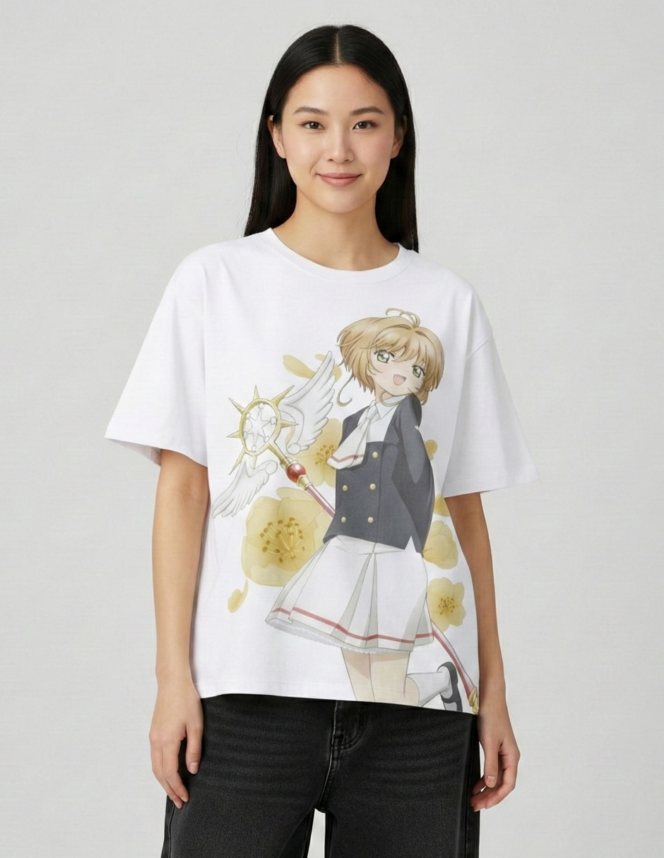 'manga' corta colección caricaturas 'cuello' redondo 'para mujer'