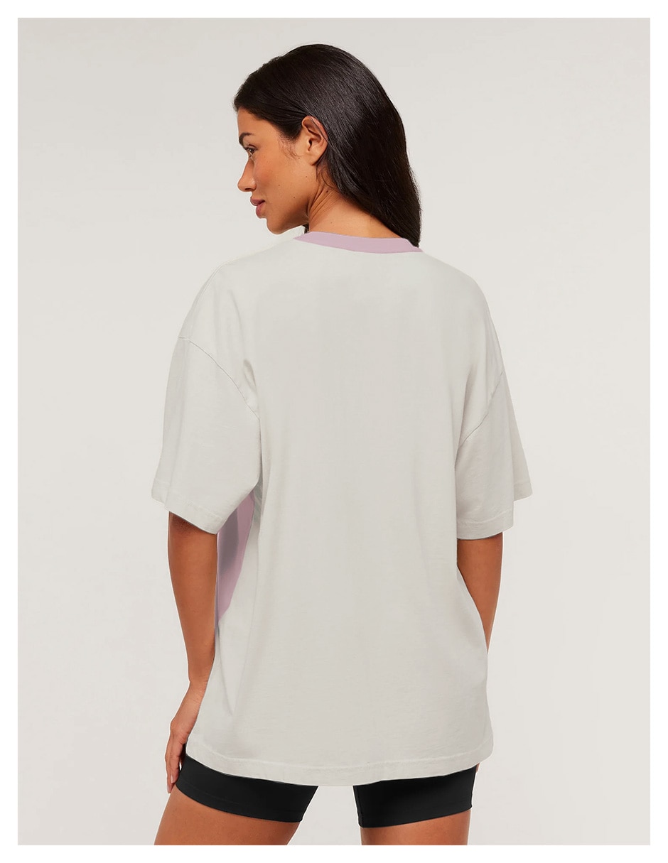 Playera manga al codo cuello redondo para mujer 7