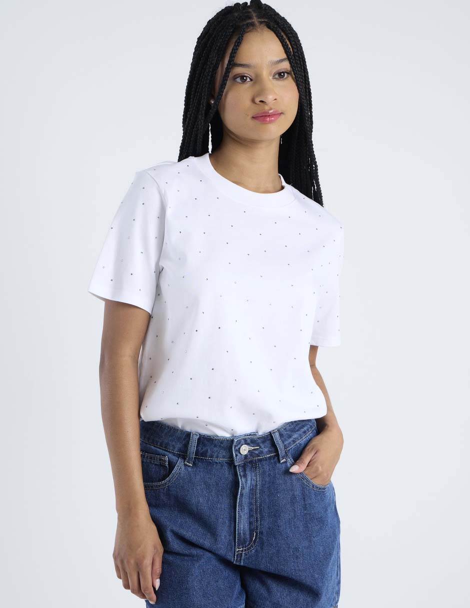 Playera manga corta cuello redondo para mujer 2