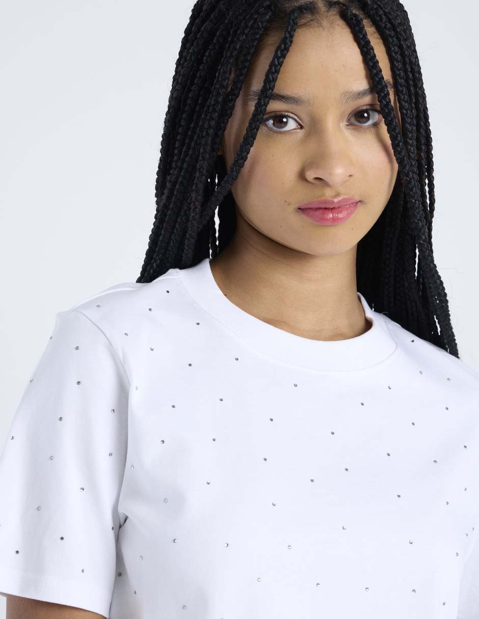 Playera manga corta cuello redondo para mujer 4