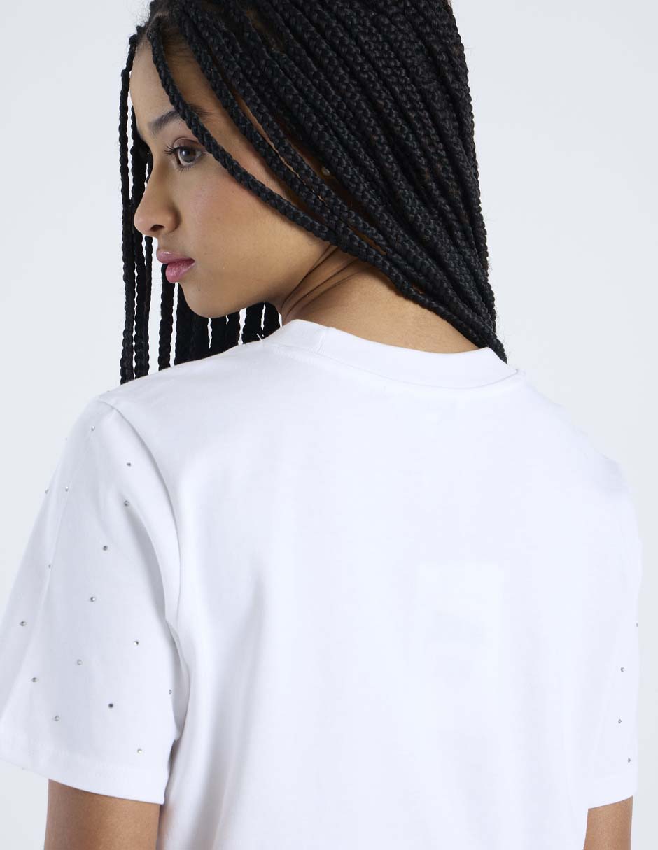 Playera manga corta cuello redondo para mujer 5