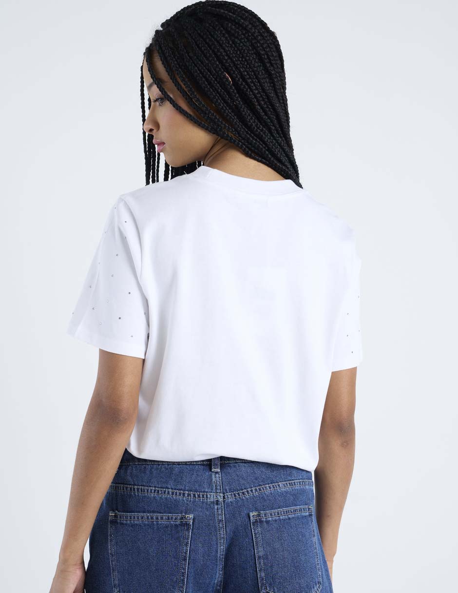 Playera manga corta cuello redondo para mujer 6