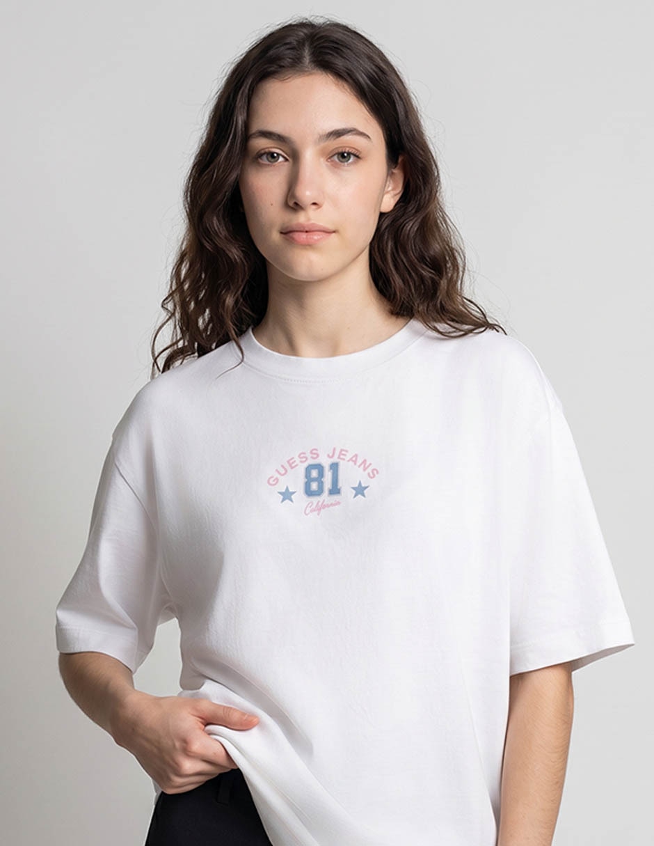 Manga Corta Sm26 Cuello Redondo Para Mujer