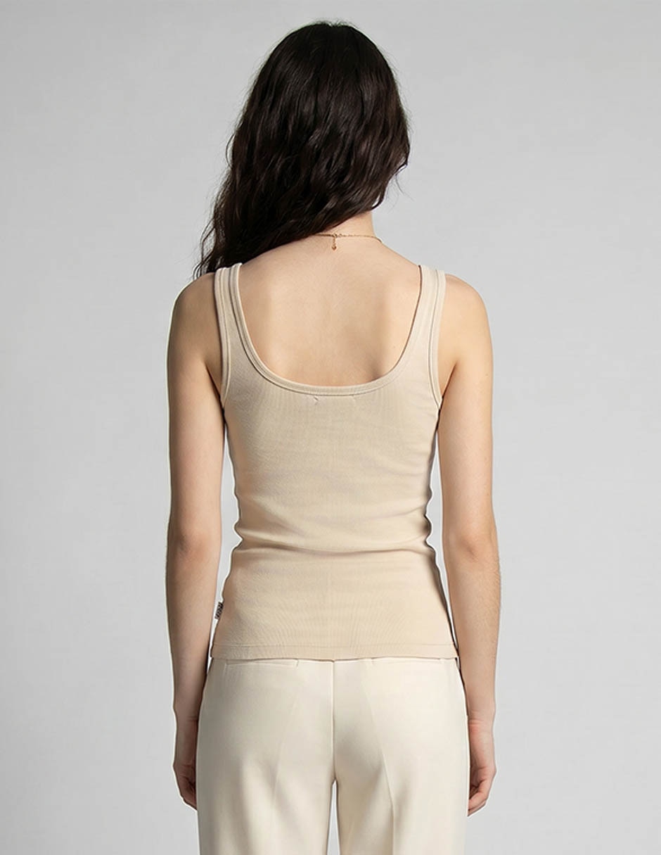 Top Cuello Cuadrado Escote Cuadrado Tirante Sin Tirantes 2
