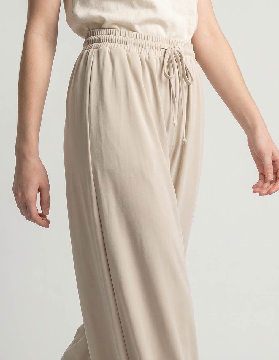 Pants amplio con jareta para mujer 3