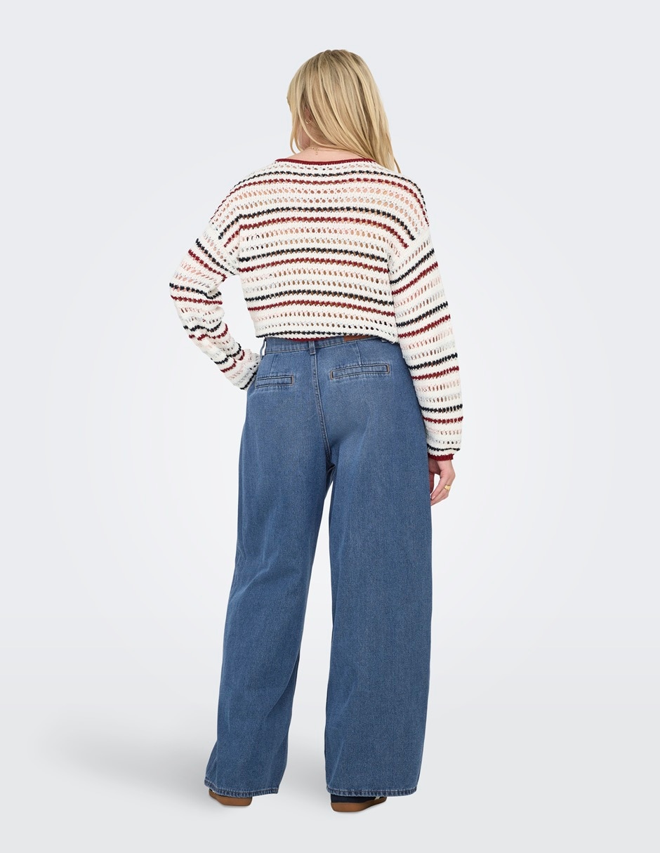 Jeans coulotte wide leg para mujer 3