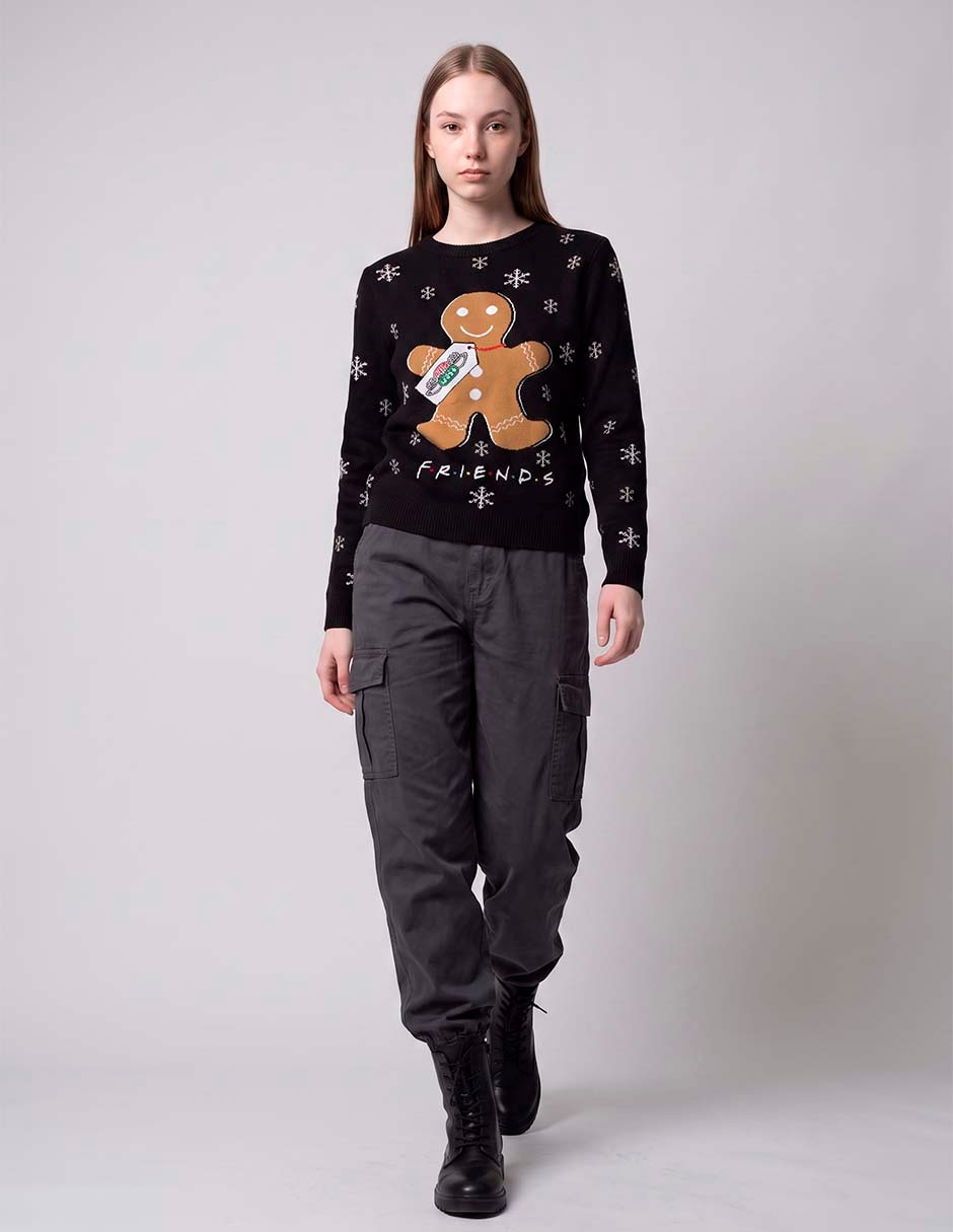 Suéter navideño cuello redondo para mujer Suéter navideño cuello redondo para mujer