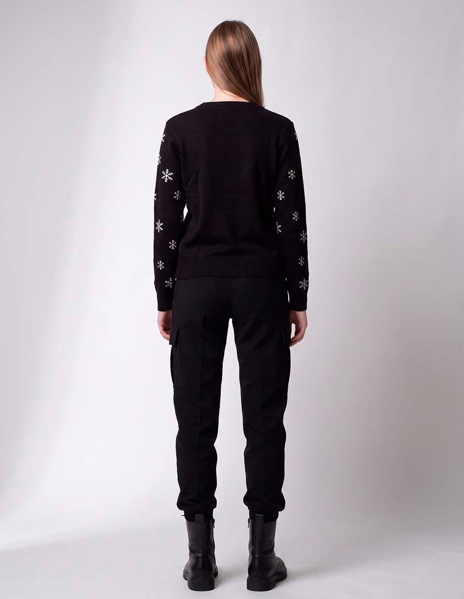Suéter navideño cuello redondo para mujer 2
