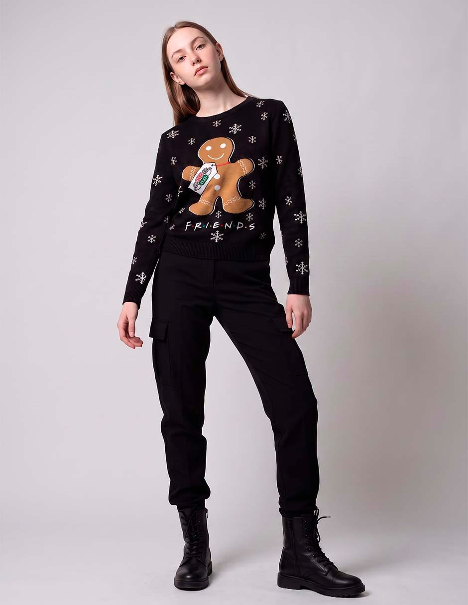 Suéter navideño cuello redondo para mujer 5