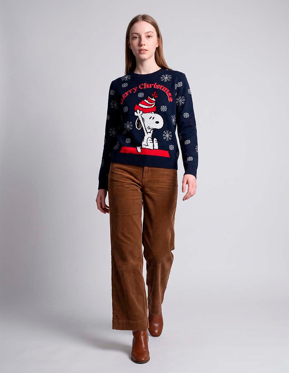 Suéter navideño cuello redondo para mujer 3