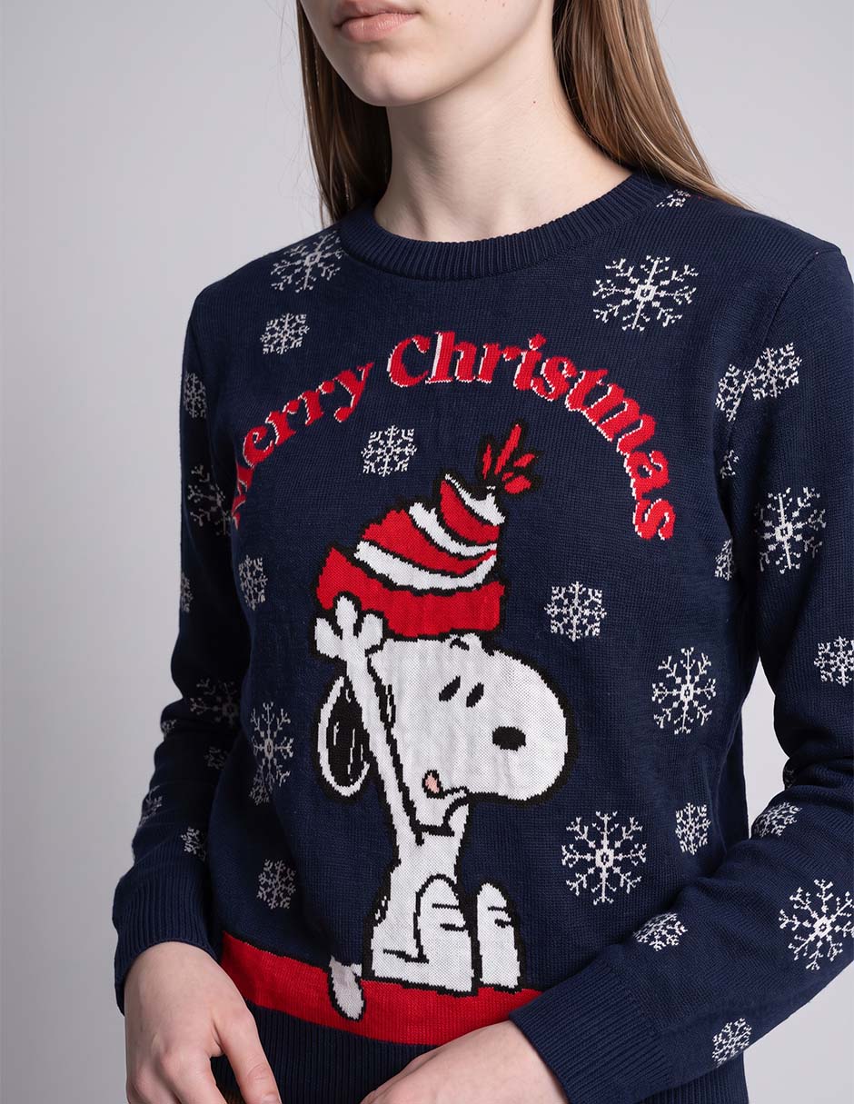 Suéter navideño cuello redondo para mujer 4