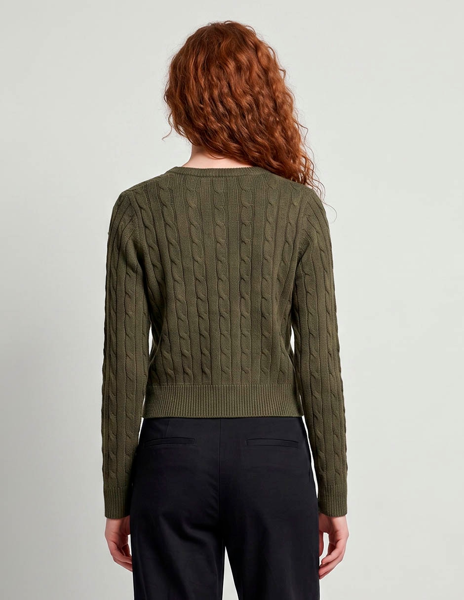 Suéter cuello redondo para mujer 2