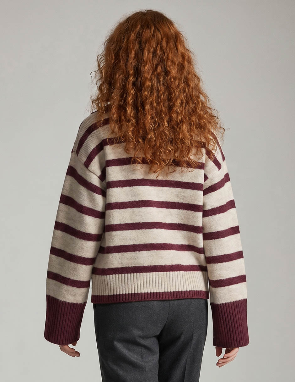 Suéter cuello polo para mujer 3