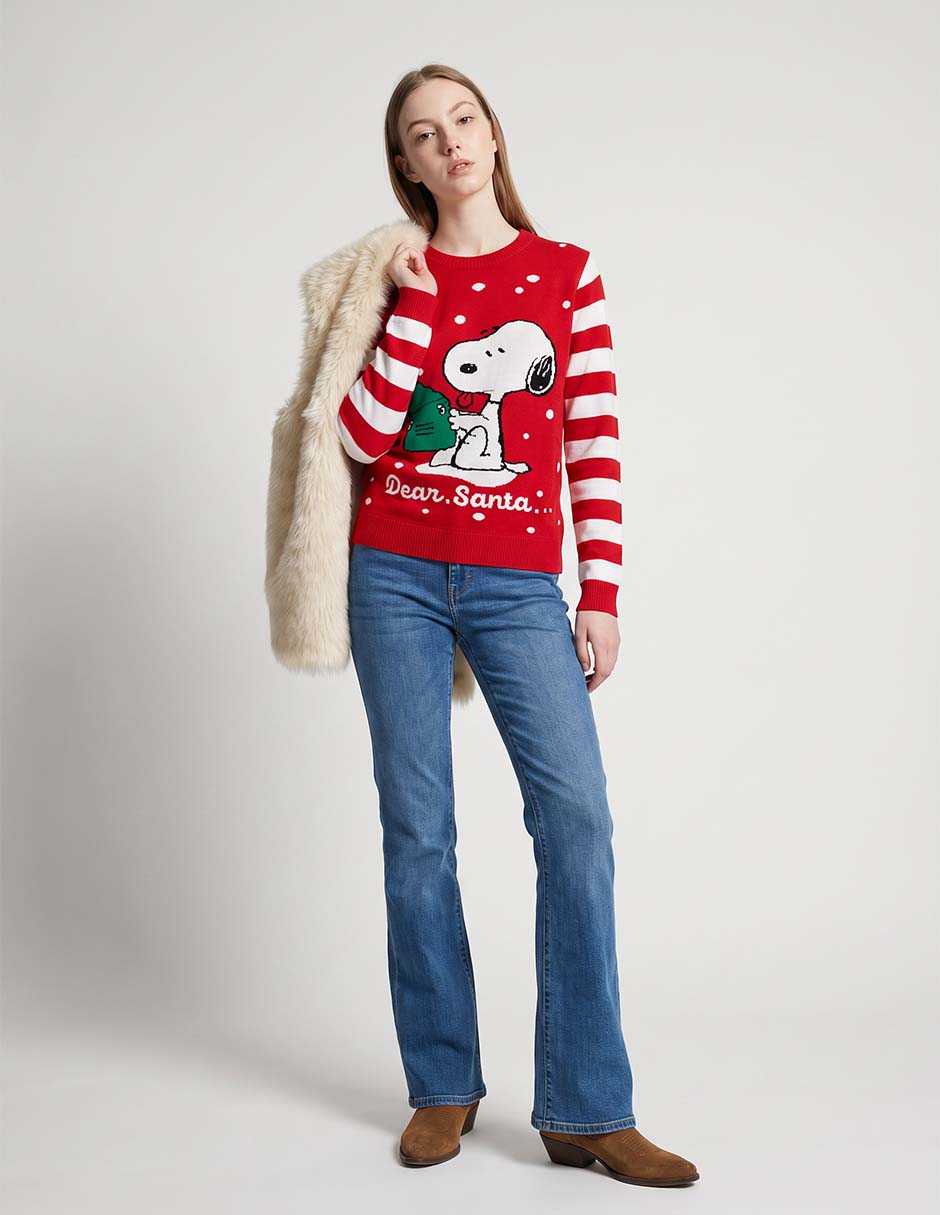 Suéter navideño cuello redondo para mujer 5