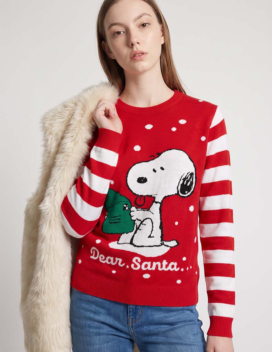 Suéter navideño cuello redondo para mujer 7