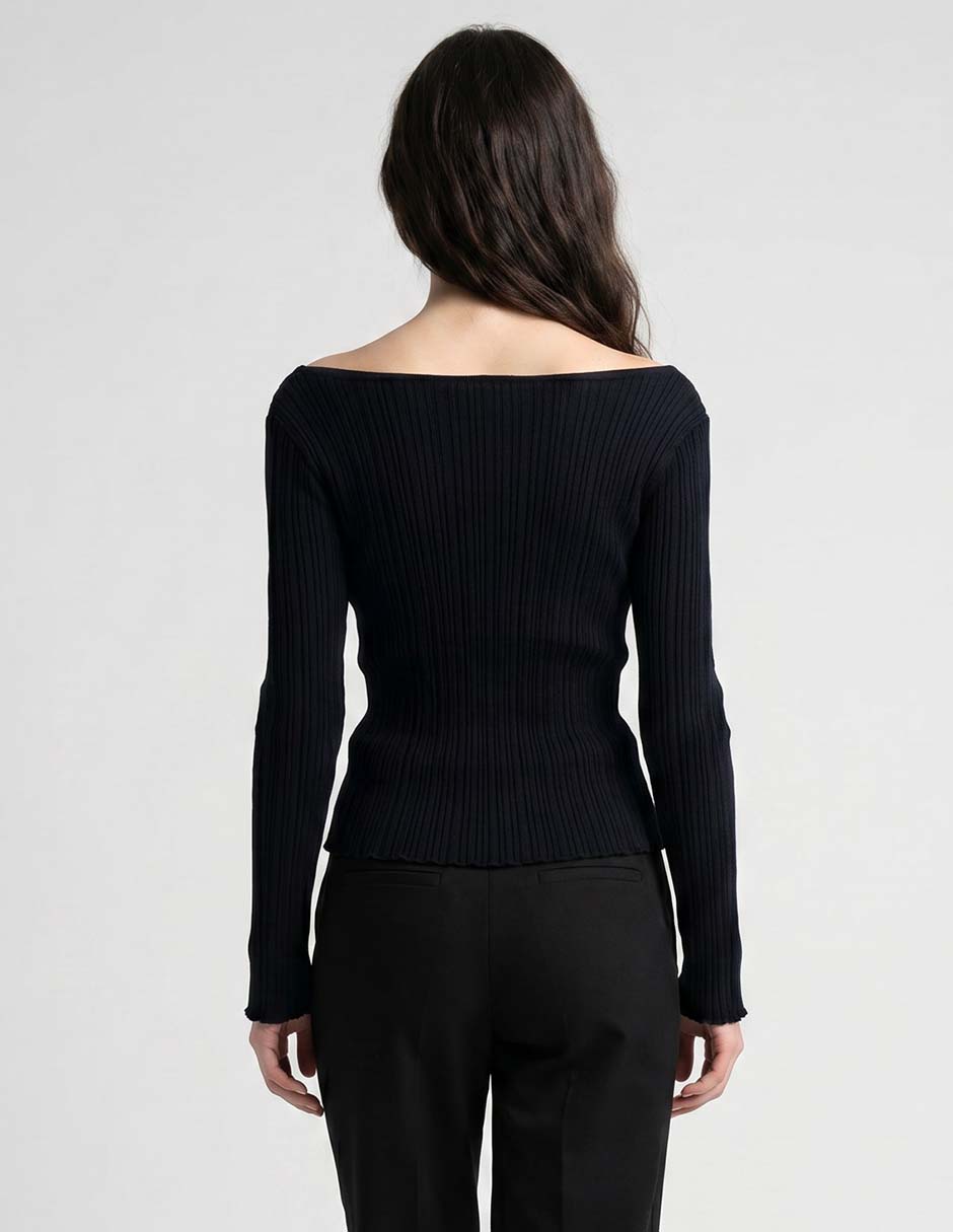 Suéter cuello redondo para mujer 3