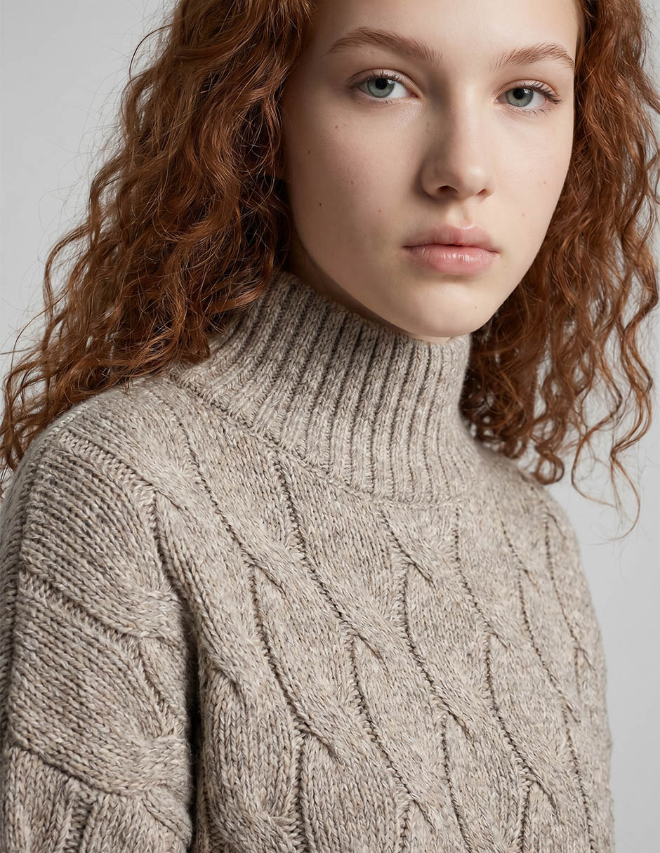 Suéter cuello alto para mujer 3
