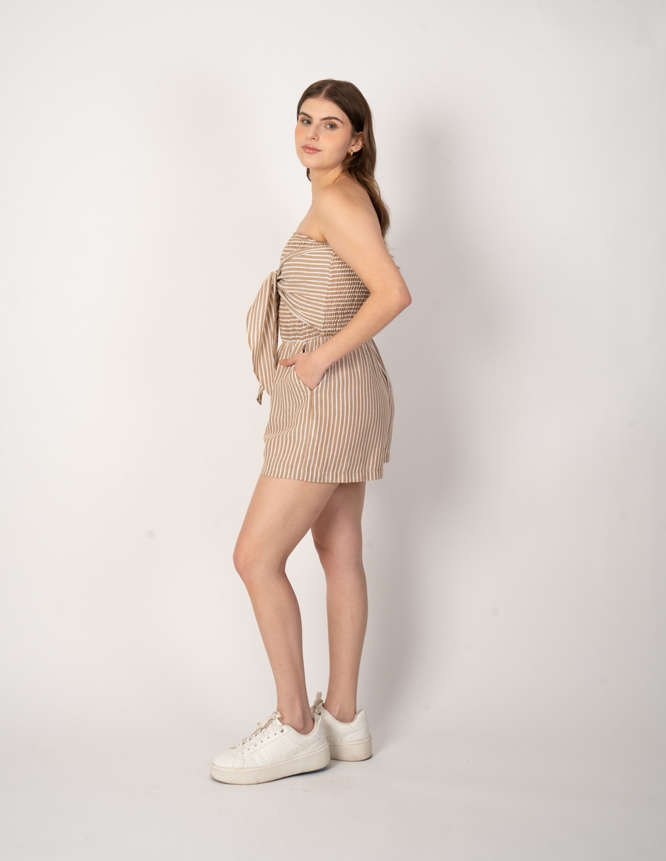 Jumpsuit salsa de poliéster casual estampado a rayas para mujer
