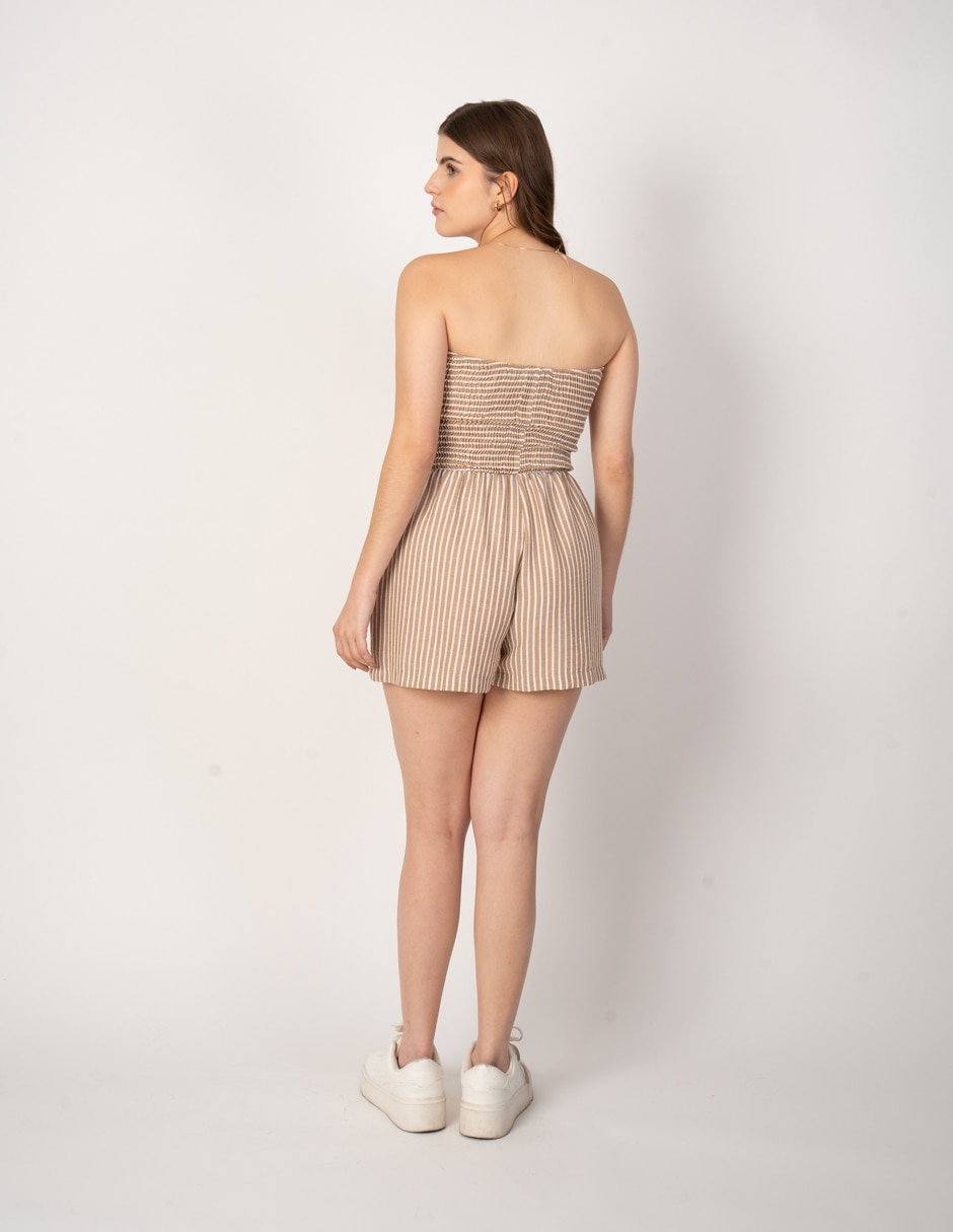 Jumpsuit salsa de poliéster casual estampado a rayas para mujer