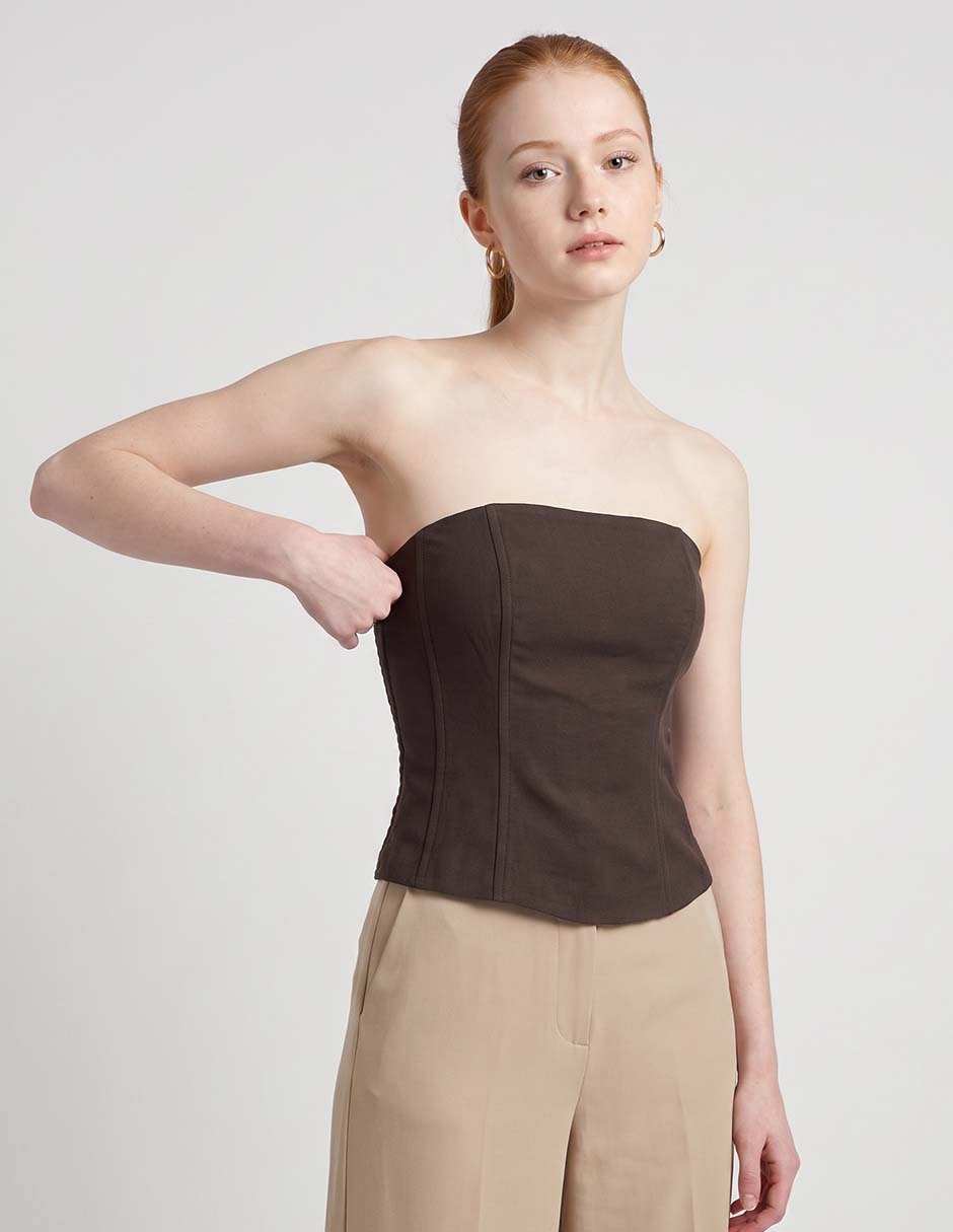 Top Pacsun escote recto