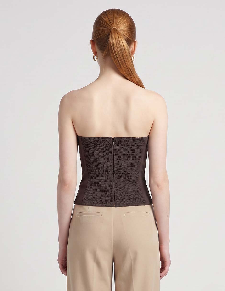 Top Pacsun escote recto