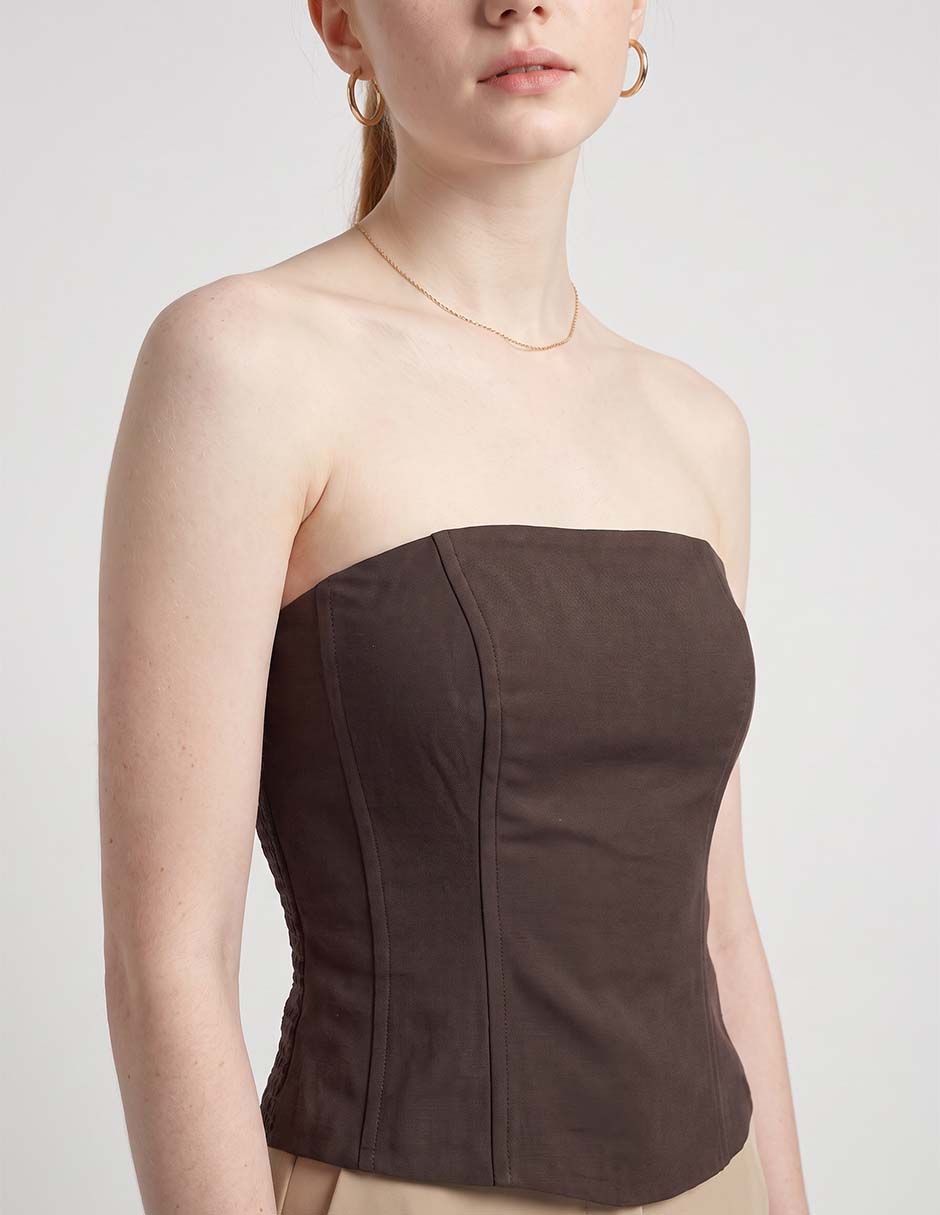 Top Pacsun escote recto