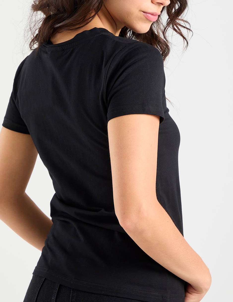 Playera manga corta cuello redondo para mujer 2